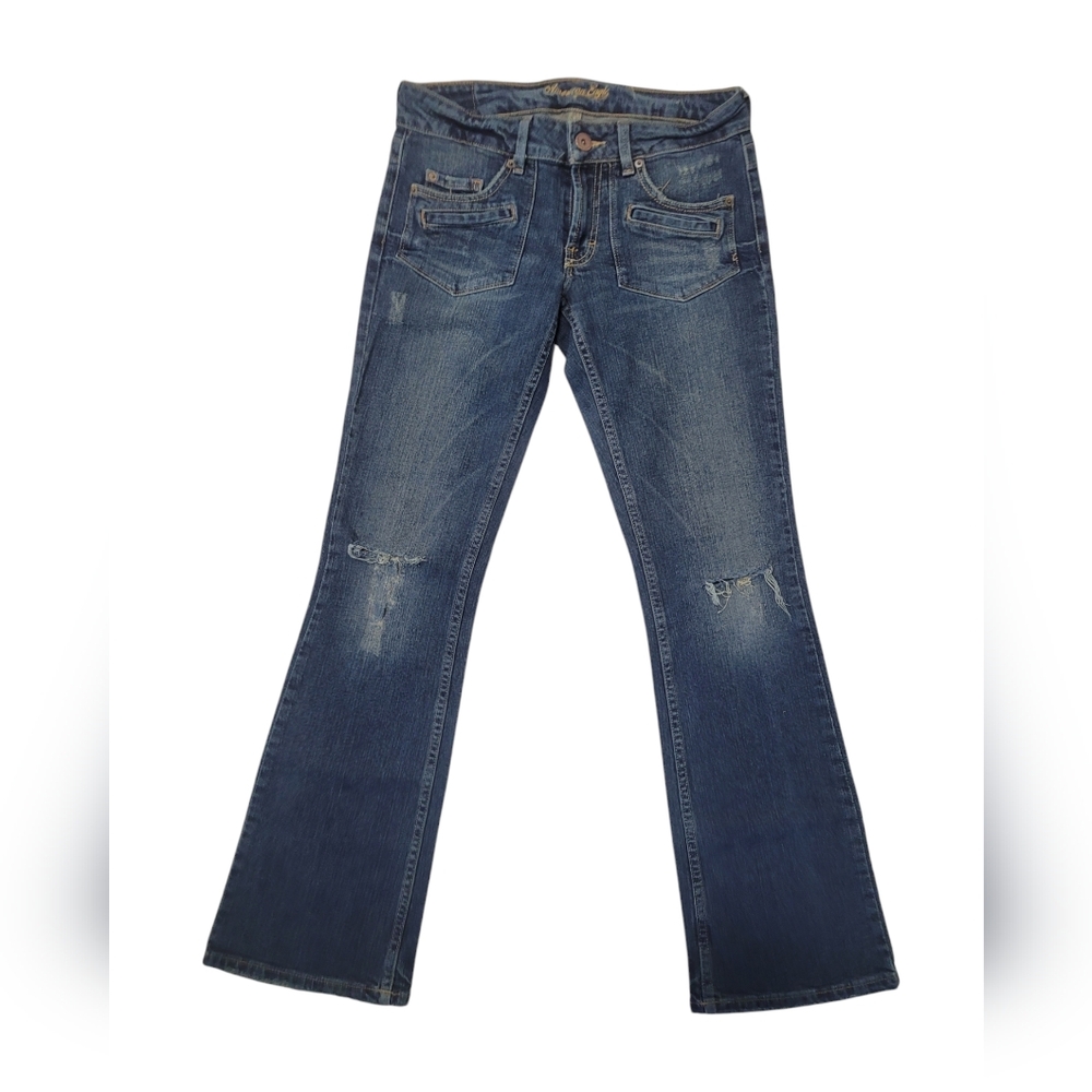 Boot Cut Ripped Jeans